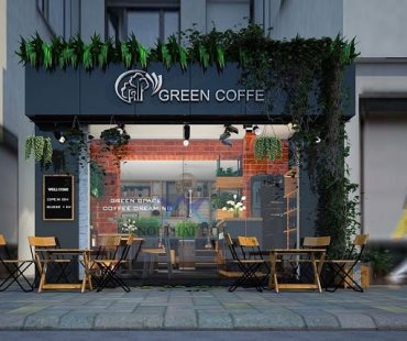 Thiết kế quán cafe Green Coffee – chị Linh – Hà Nội