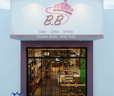 Thiết kế quán cafe kết hợp bán bánh ngọt tại phú thọ