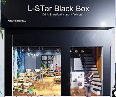 Thiết kế quán cafe kết hợp shop thời trang L-STar Black Box