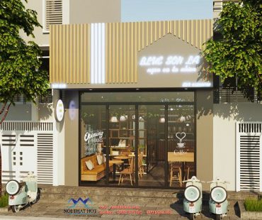 Thiết kế quán cafe 40m2 tại TT Chiềng Sinh