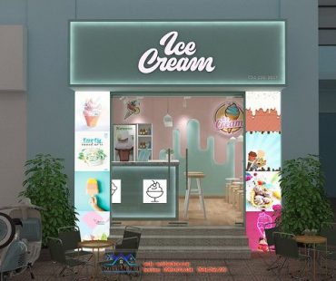 Thiết kế quán kem tươi Ice Cream tại Dịch Vọng