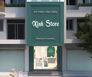 Shop mỹ phẩm Xinh Store sang chảnh, hiện đại