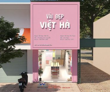Thiết kế cửa hàng vải Việt Hà tại Hà Nội