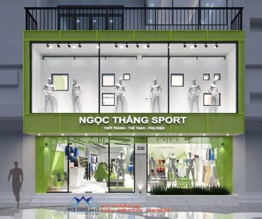 Thiết kế shop Ngọc Thắng Sport tại Thị trấn Yên Lạc