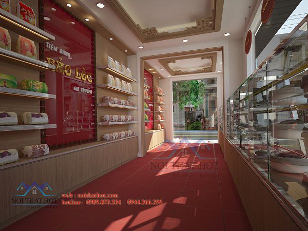 Thiết kế cửa hàng bánh ngọt Bảo Lộc – chị Hoàn