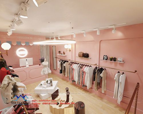 Thiết kế shop thời trang Pink