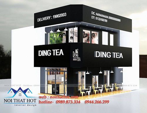 Thiết kế quán trà sữa DingTea – Bắc Ninh