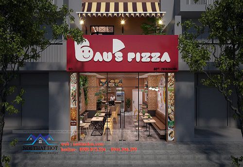 Thiết kế cửa hàng pizza Bau’s – Phú Thọ