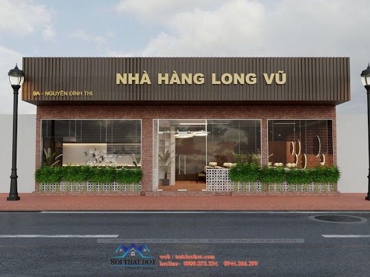 Thiết kế nhà hàng Long Vũ phong cách đơn giản, lịch sự