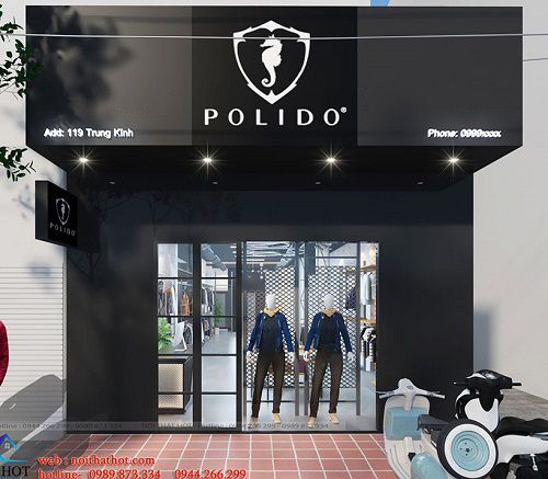 Thiết kế thi công shop thời trang Polido 119 Trung Kính