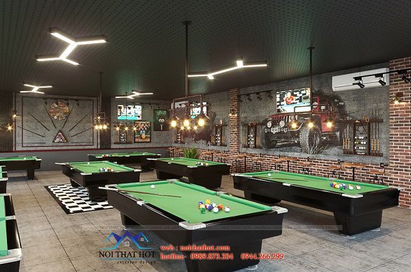 Thiết kế quán billiards 888 Club – 378 Lĩnh Nam