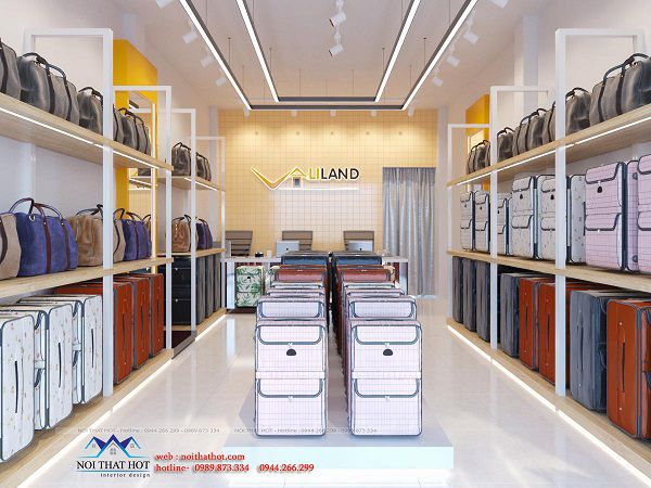 Thiết kế cửa hàng vali du lịch Valiland 68 Phố Vọng