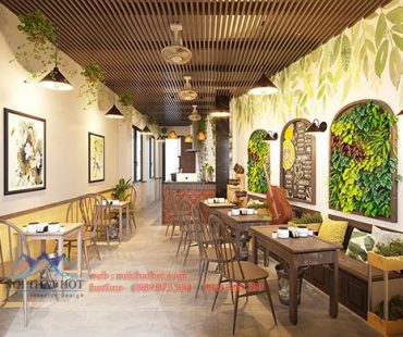 Thiết kế quán cafe 30m2 cổ điển – Thanh Trì – Hà Nội