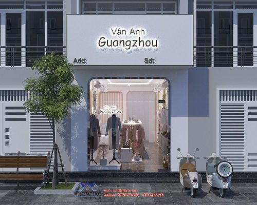 Thiết kế shop thời trang nữ Vân Anh Guang Zhou 30m2