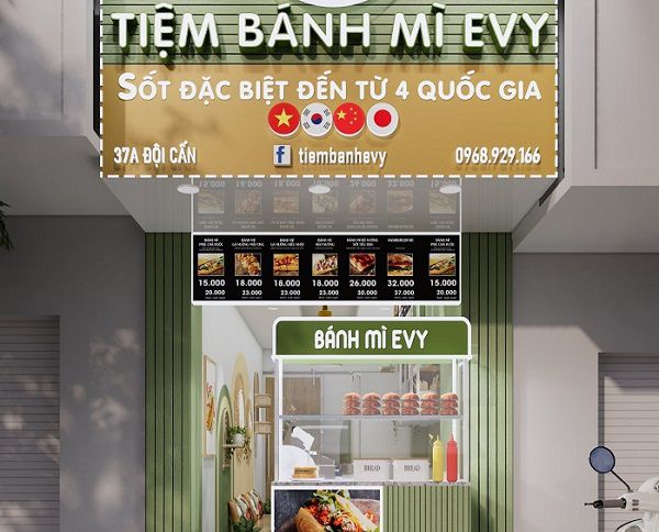 Evy – Tiệm bánh mì take away ruột của giới trẻ Đội Cấn